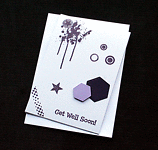 Purple Get Well Hexagons - Handcrafted Get Well Soon Card - dr18-0037